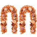 2Pcs Fall Garland, 11Ft Eucalyptus Garland with Flowers