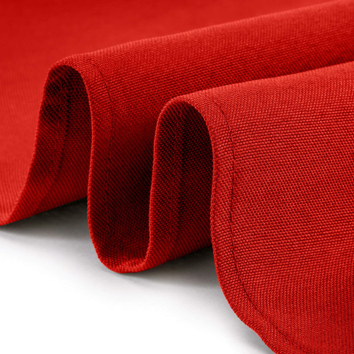 90" Round Premium Tablecloth for Wedding/Banquet/Restaurant - Polyester Fabric Table Cloth - Red