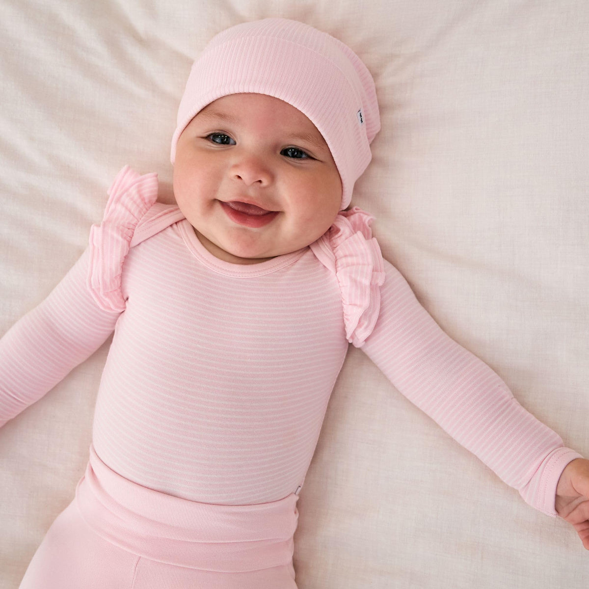 Newborn Leggings for Girls & Boys, Soft Viscose from Bamboo Leggings w/Fold Over Leg Cuffs, Baby Pants, Prima Pink