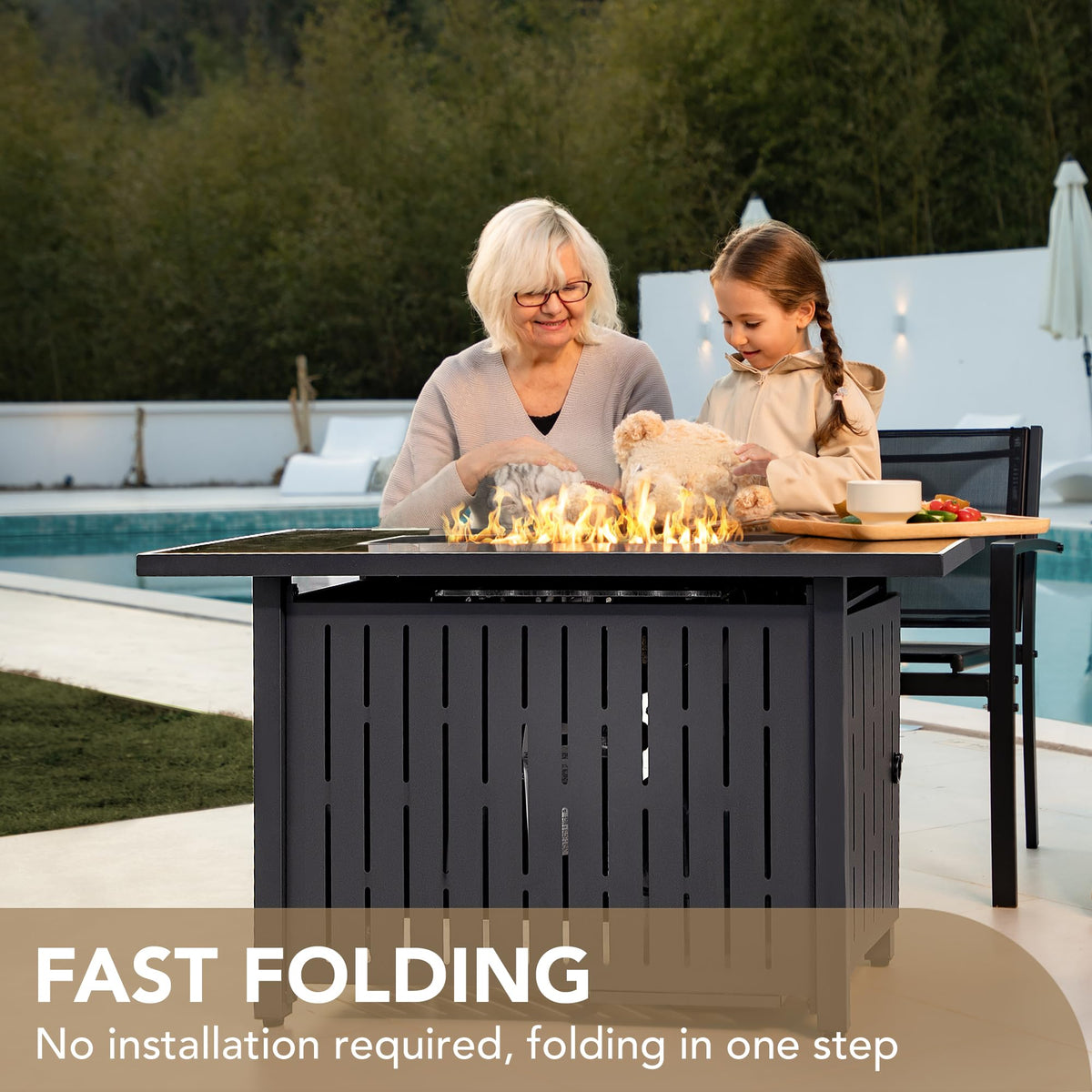 43 inch Propane Gas Fire Pit Table