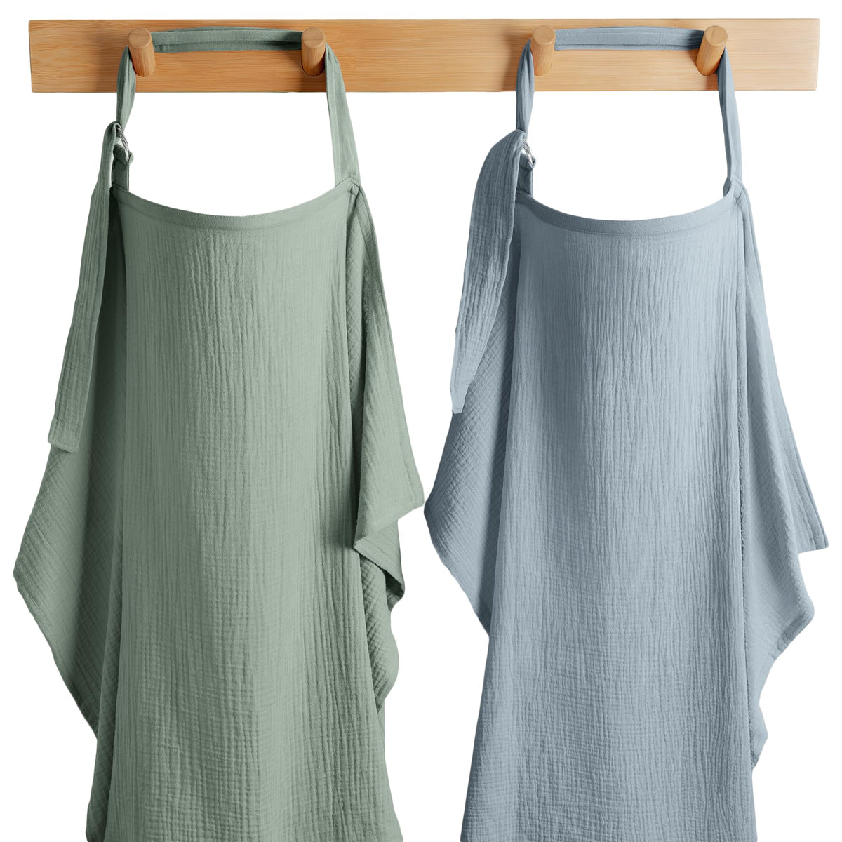 Muslin Nursing Cover Pack of 2, 100% Cotton Muslin Breastfeeding Cover for Moms, Soft & Breathable Baby Nursing