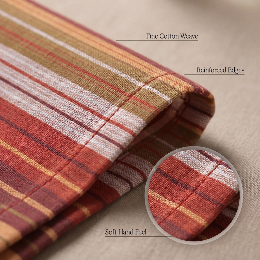 Cloth Napkins Cotton 20x20 (Set of 12) Fall Dobby