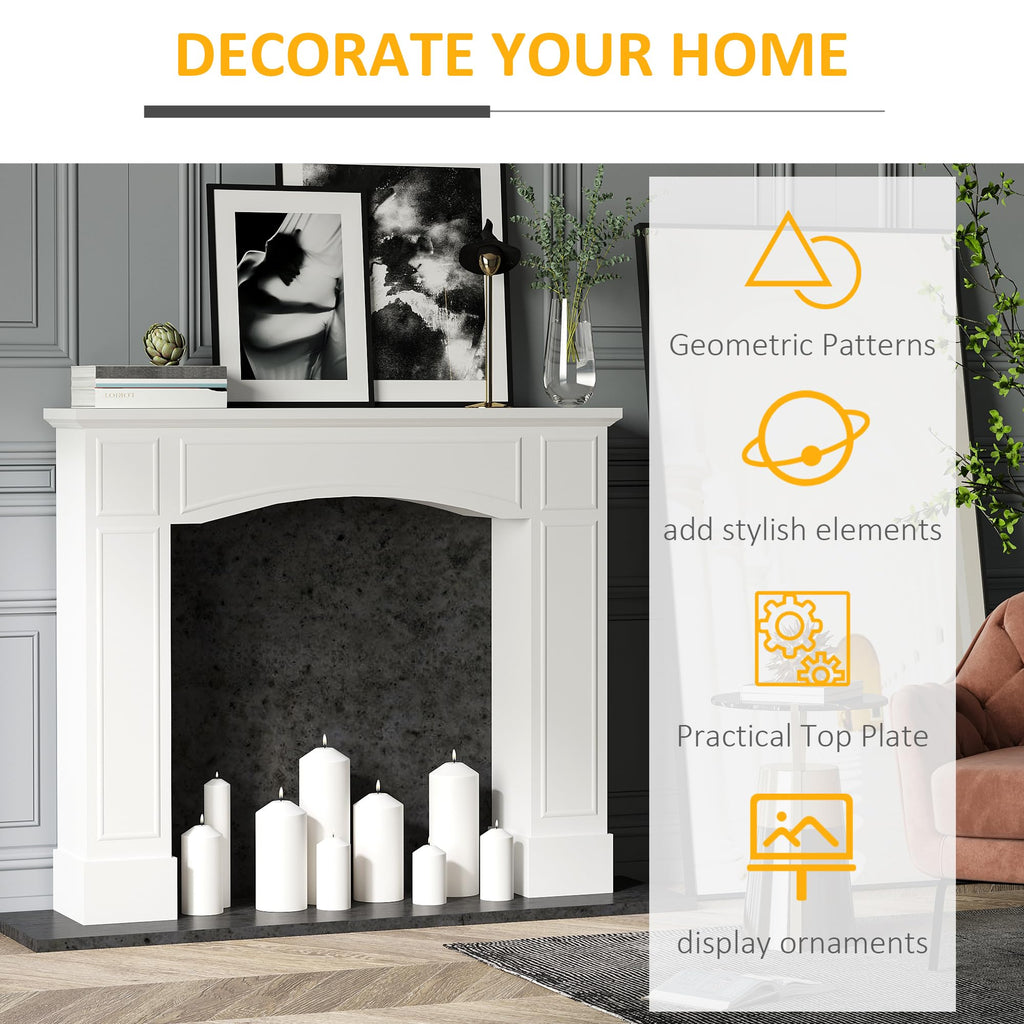 Modern Fireplace Mantel for Interior Width 29" White