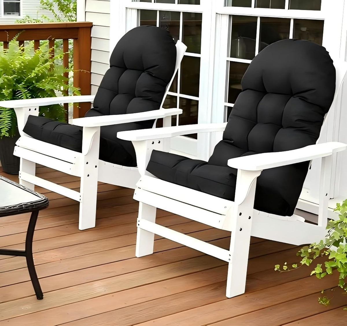 Adirondack Chair Cushions Set of 2, Weather Resistant High Back Rocking Chair Cushion, Indoor Outdoor Patio Chair