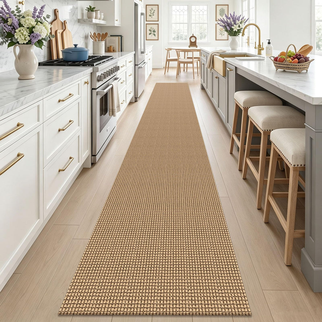 Woven Runner Rug 2x20 Ft Washable Runners s Extra Long Cotton Non Slip Rubber Backed Kitchen Runner Braided Indoor