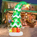 6 FT Christmas Outdoor Inflatable Decorations, Blow Up Christmas Tree with LED Light for Xmas Holiday Party Garden