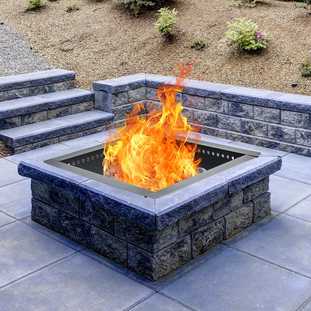 36 inch Square Fire Pit Ring, Heavy Duty Fire Ring
