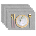 Cloth Placemats Set of 6, Cotton Linen Blend Machine Washable Durable Linen Table Mats, Heat Resistant Placemats