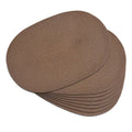 Placemats Set of 8, Woven Oval Braided Dining Table Mats(Chocolate Brown)