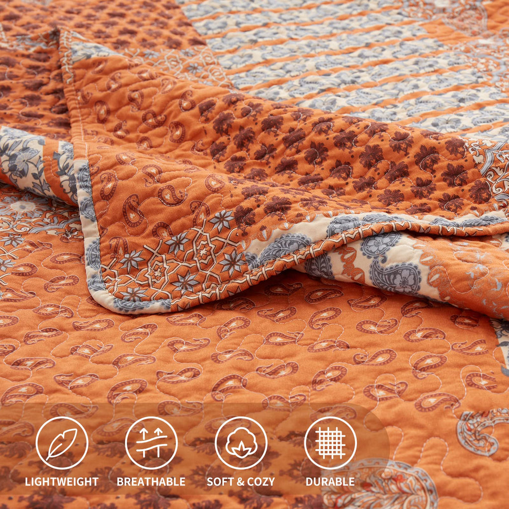 Quilt Set Size 3 Piece Bedspread Coverlet Lightweight Comforter Microfiber Bedding Set All Season