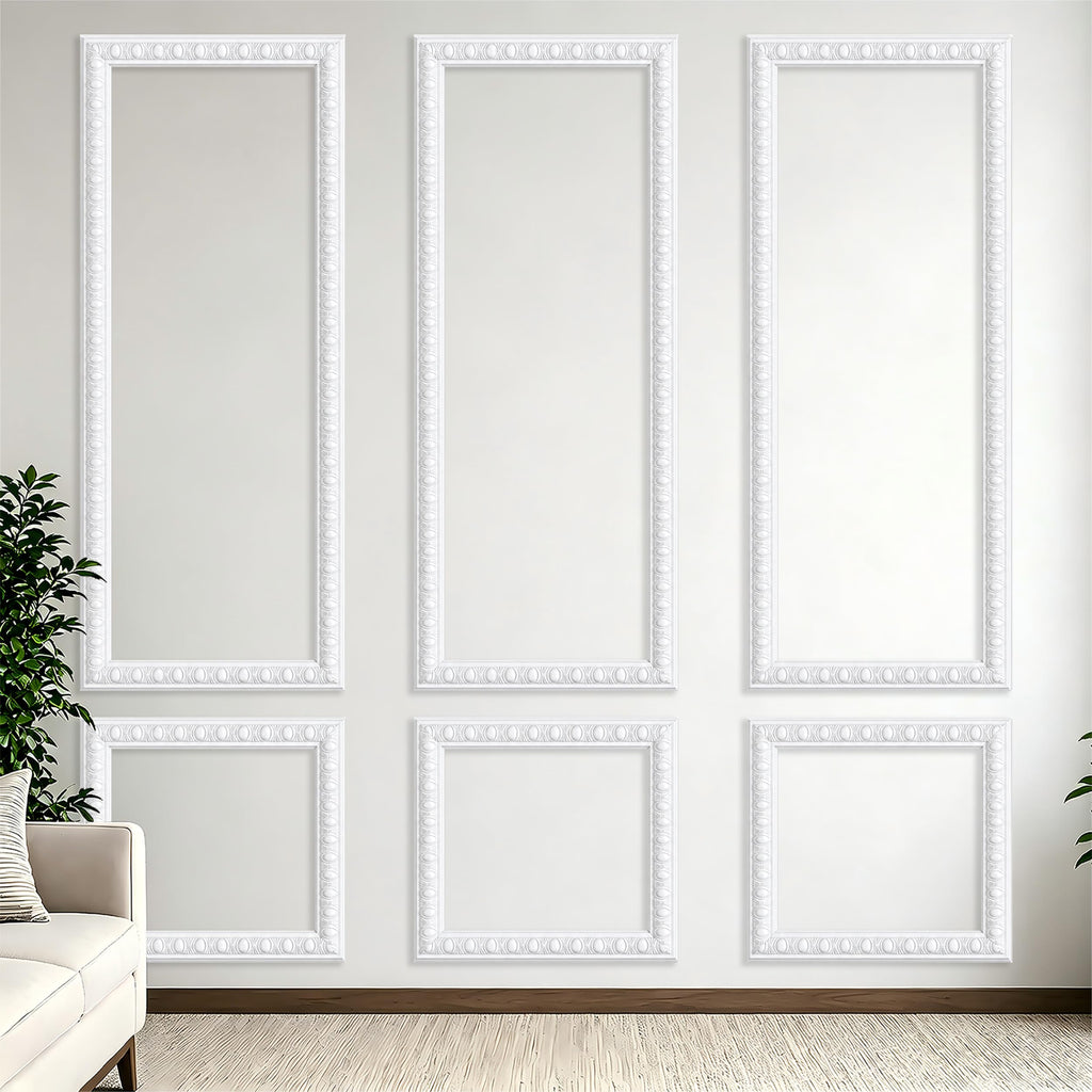 Peel and Stick Wall Molding Kit,Pre-Cut Bead Wainscoting Panel,24x54in