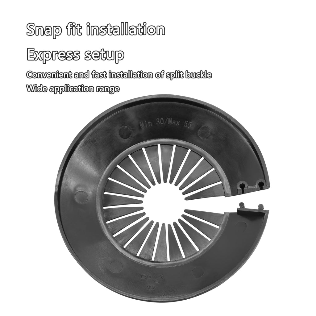 Flange Pipe Cover Decoration, Suitable for 5.51" to 6.61" O.D. Pipe, Snap-on Plumbing Cover Plates, Escutcheon Plate