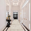 2'6x14 Runner Rug Washable Moroccan: Non Slip Hallway Long Floor Mat Beige