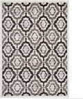Kalinda Rustic Vintage Moroccan Trellis Area Rug in Brown, Beige and Ivory