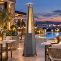 Hexagon Pyramid Patio Heater, 48, 000 BTU Stainless Steel Propane Gas Heater