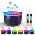 Jellyfish Essential Oil Diffuser, Aroma humidifuer with 5 Mist Ring