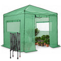 8x8 Easy Setup Pop Up Greenhouse, Clear/Green