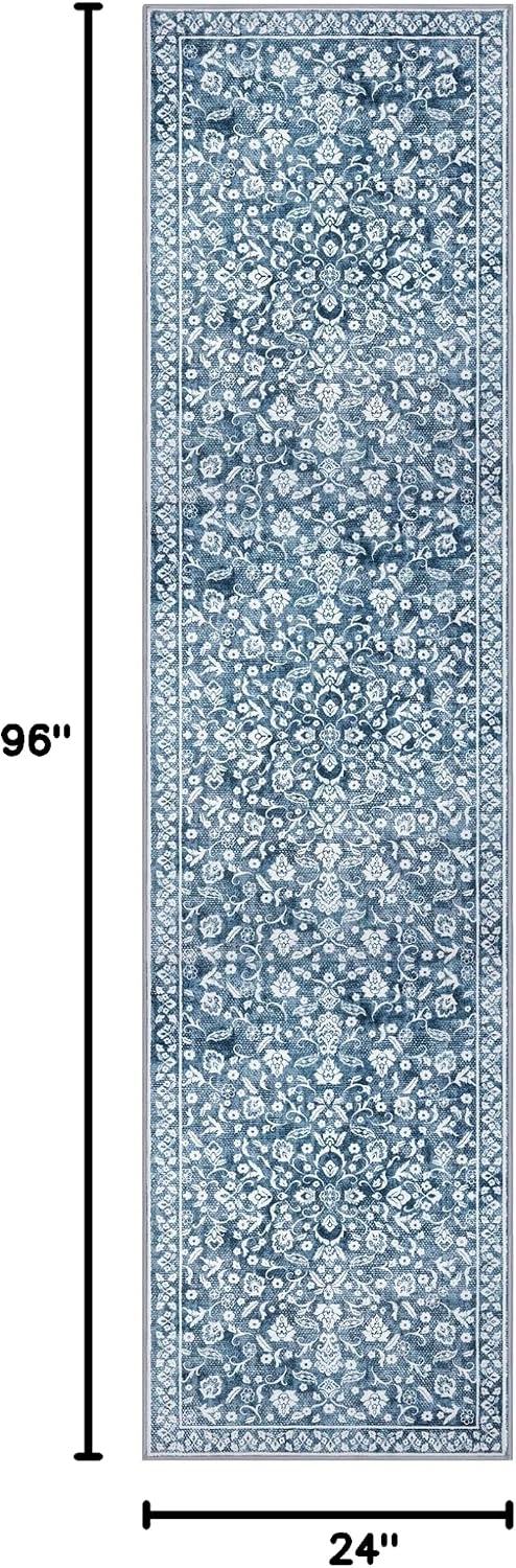 Washable Vintage Runner Rug Non Slip Runners