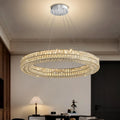 Modern Luxury Crystal Ring Chandelier for Dining Room Centerpieces