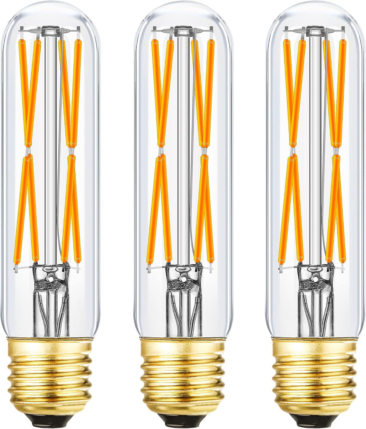 T10 Led Bulb 8W Dimmable E26 Led Tubular Bulbs Soft White 3000K E26