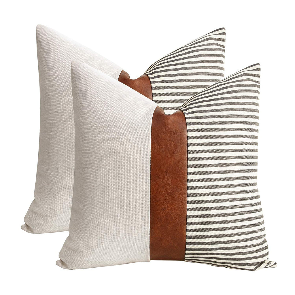 26x26 Pillow Covers Set of 2 -Boho Rustic Farmhouse Decorative Throw Pillow Covers for Couch Sofa Bedroom