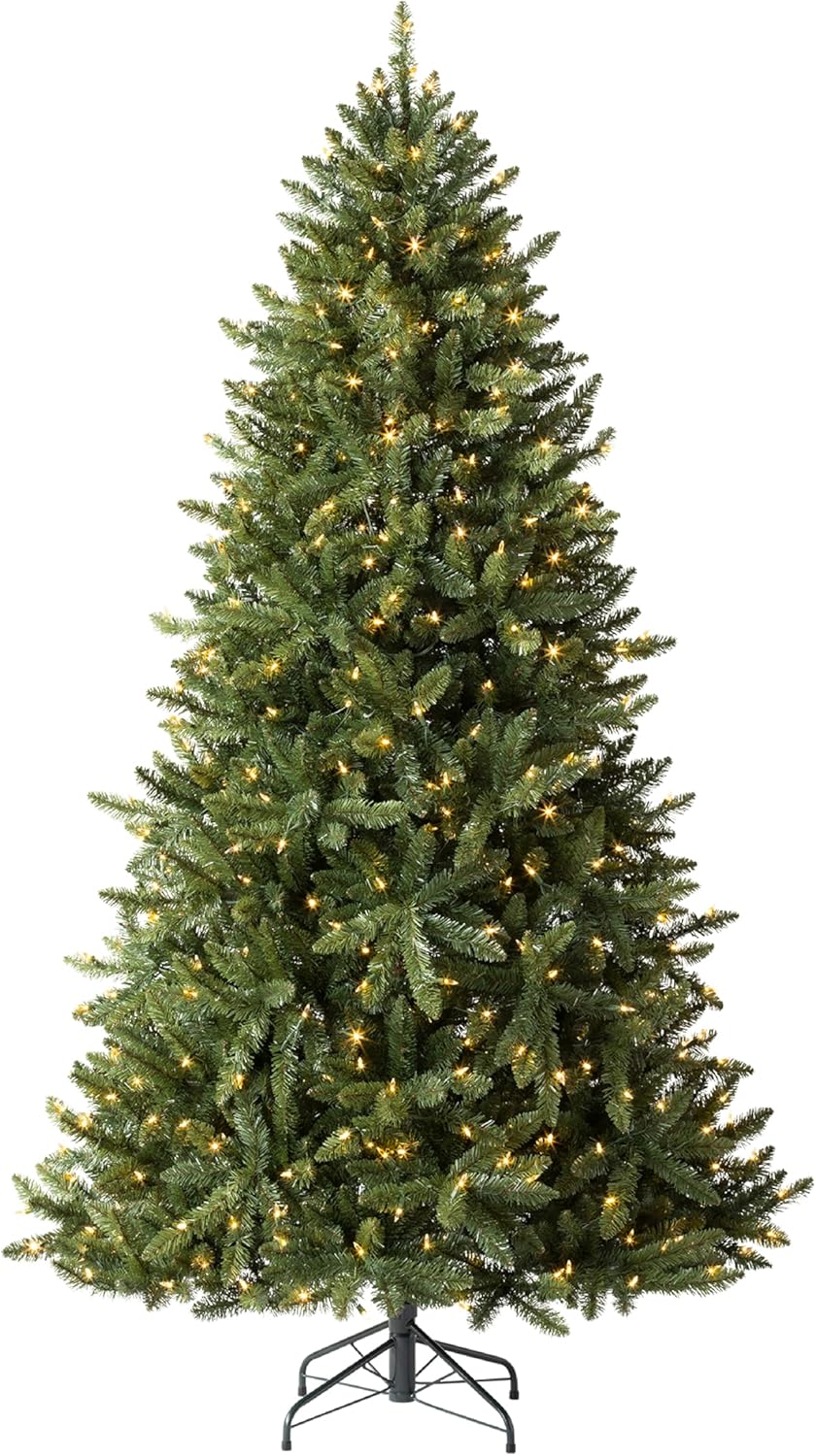 Heritage Balsam Spruce - Artificial Indoor Christmas Tree, Hinged Branches, Holiday Decor, LED Clear