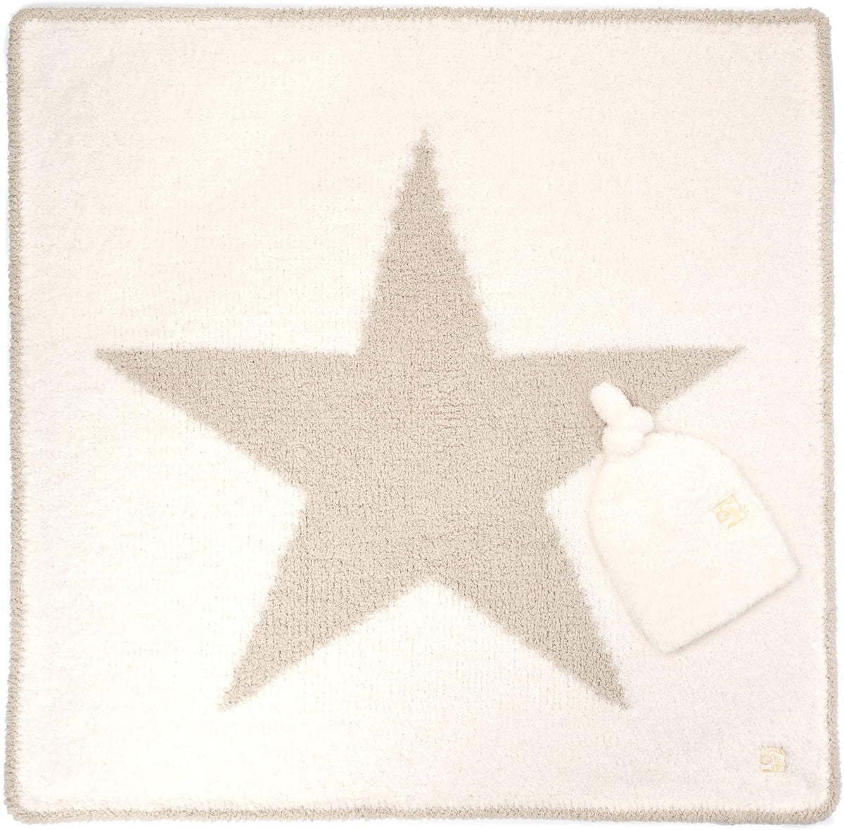 Baby Blanket - Star with Matching Cap, Crème/Malt
