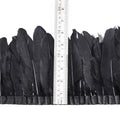 Duck Goose Feather Trim Fringe 2 Yards (Black)