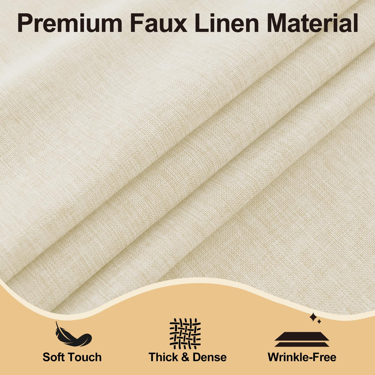 Round Table Cloth Faux Linen Farmhouse Tablecloth Wrinkle & Stain Resistant Table Cover Dining, Holiday Party Dinner