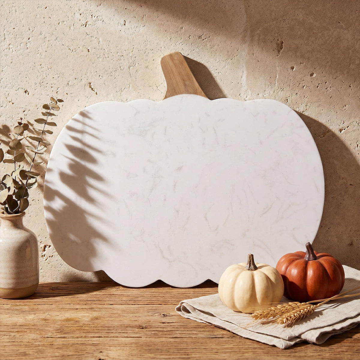 Pumpkin Marble Cutting Board 11 x 9.8 Inch Marble Cheese Board