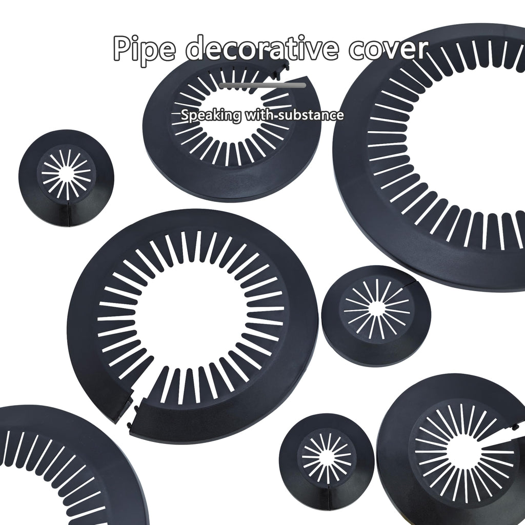 Flange Pipe Cover Decoration, Suitable for 5.51" to 6.61" O.D. Pipe, Snap-on Plumbing Cover Plates, Escutcheon Plate