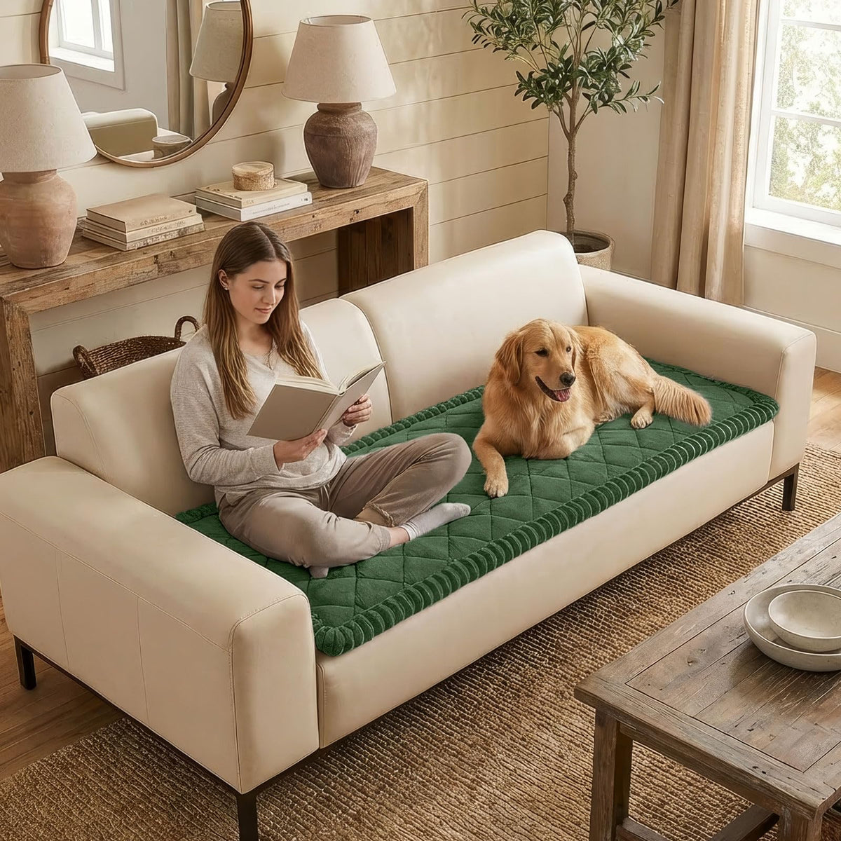 Couch Covers for Dogs Washable, Non Slip Sofa Protector for Pets