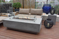 Granville 60" Natural Gas Concrete Outdoor Fire Pit Table Bundle