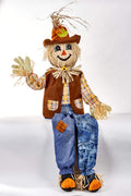 60" Life Size Harvest Sitting Scarecrow