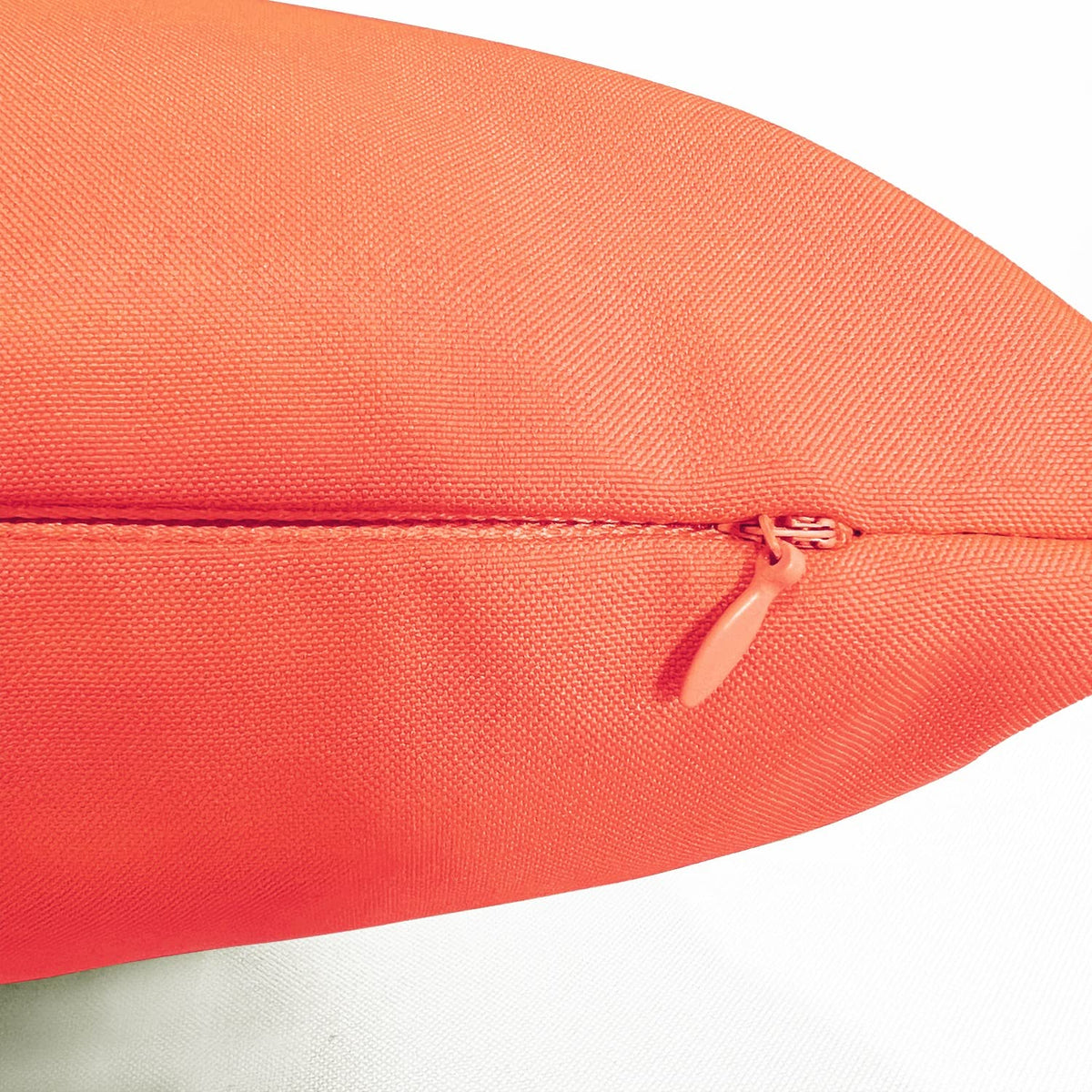Orange Waterproof Outdoor Throw Pillow Covers 26x26 Set of 2 UV Fade