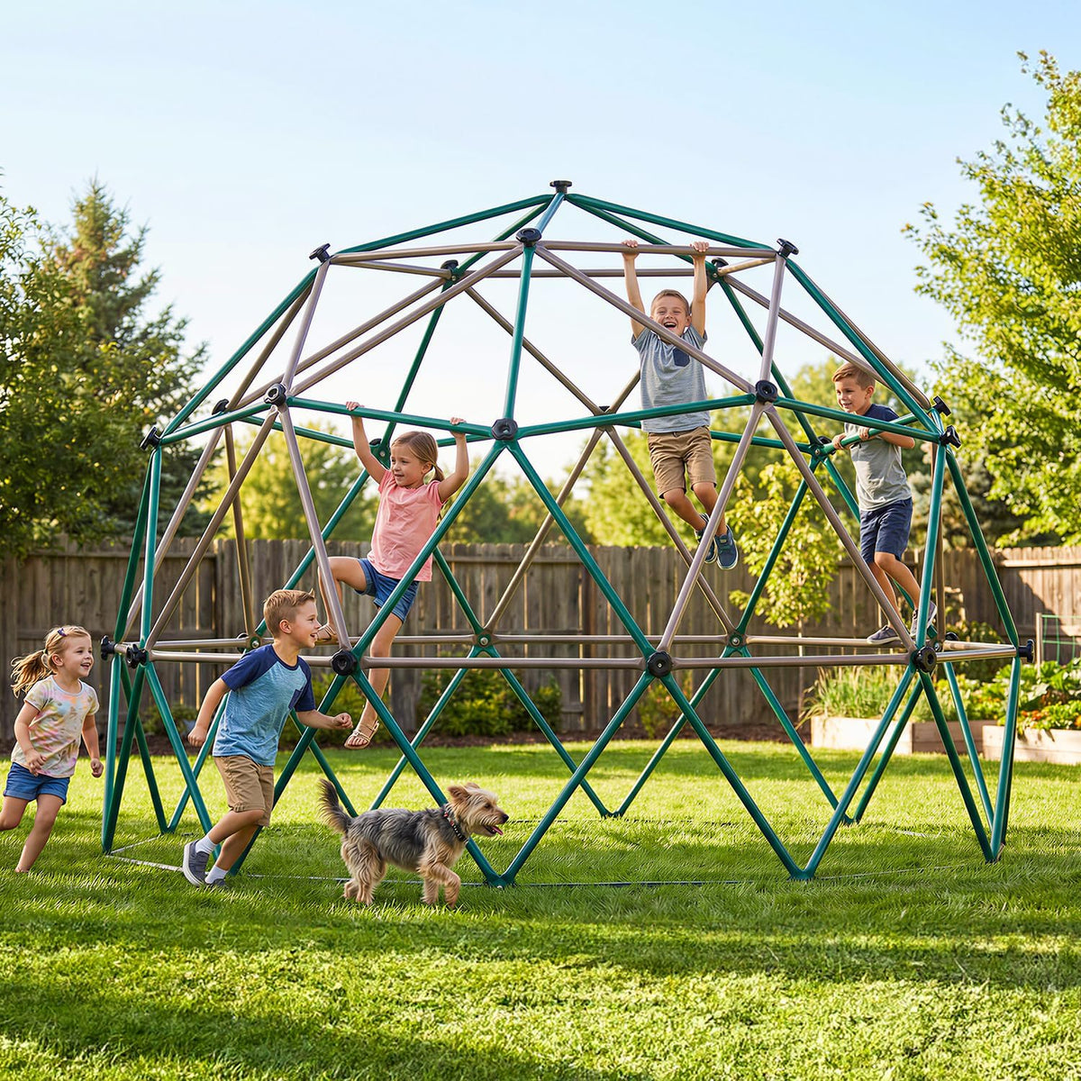 6.5 FT Tall Climbing Dome for Kids 8-12 Backyard Outdoor | ASTM-certified Large Jungle Gym for Older Kids, 950lbs