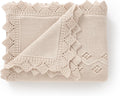 Cotton Knit Baby Blankets Neutral Cozy Crochet Receiving Crib 30x40