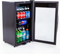 Beverage Cooler with Glass Door 108 Can Mini Refrigerator with Lock for Beer Soda Water Wine with Adjustable Shelves