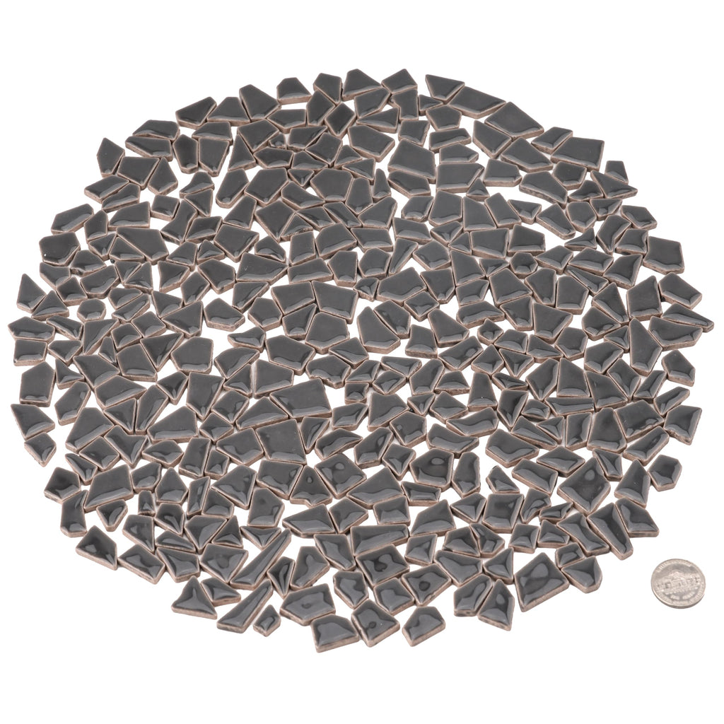 1.5LB Irregular Ceramic Mosaic Tiles, Slate Gray