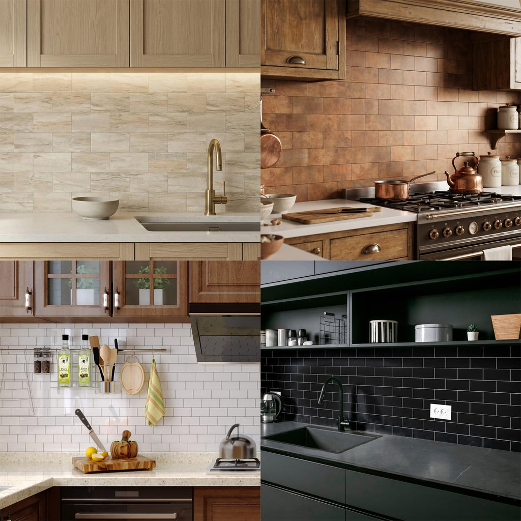 2026 New Upgrade Peel and Stick Backsplash Tile, Peel and Stick 11.34" X 11.57" Wall Tile , Fireplace, Laundry