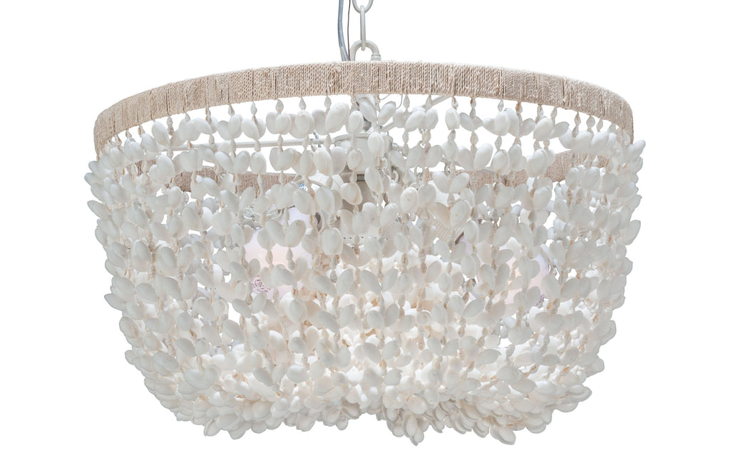 Inspired Nelson Style Inverted Pendant Lamp, Bubble Seashell, White
