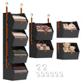 Hanging Closet Organizer, Modular 4-in-1 Hanging Shelves, Black