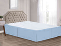 600 Thread Count Pure Cotton Pleated Bed Skirt - Cotton Split Corner Box Pleated Bed Skirt 18 Inch
