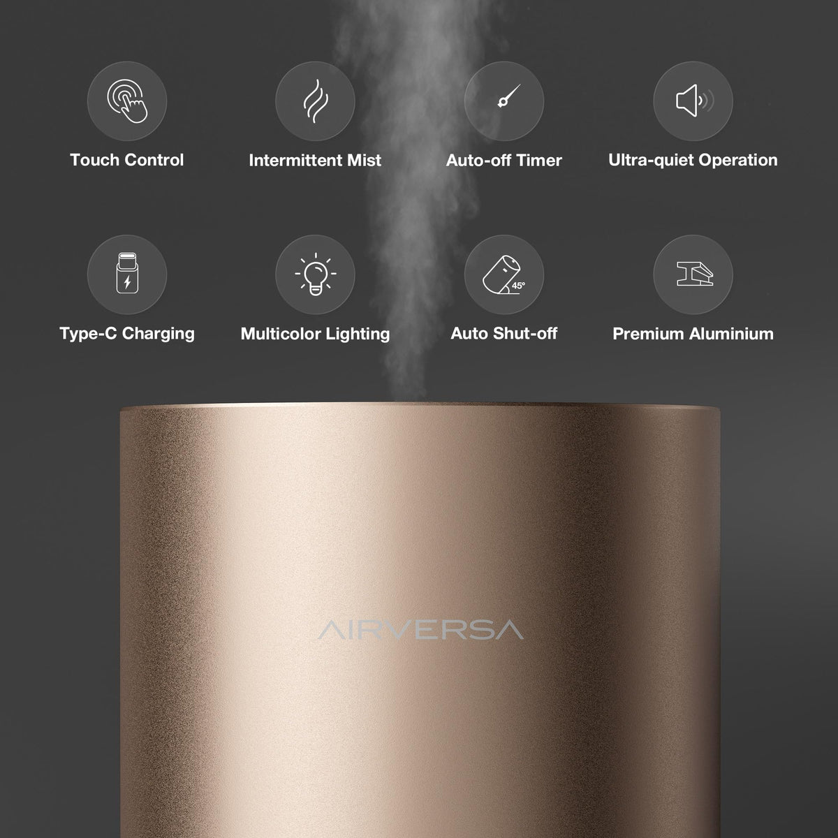 RD1 Waterless Diffuser for Essential Oil, Room, Titanium