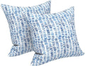 Outdoor/Indoor Throw Pillows, Decorative Throw Pillows with Inserts, 18"x18" Square Pillows, Pebble Blue)
