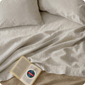 PureWoven European Linen Sheets, Cotton Linen Bed Sheets, 4PCS