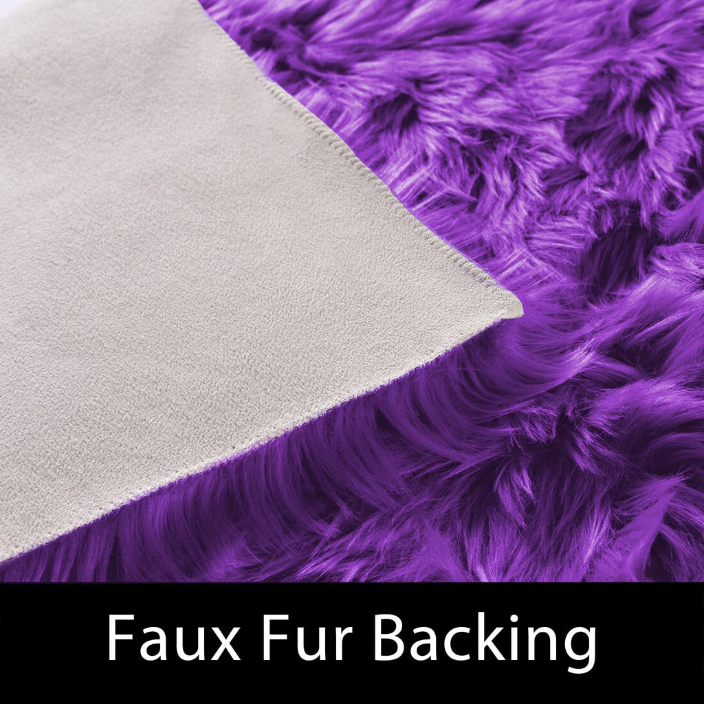 Washable Runners 2x6 Fluffy Shaggy Rug Purple Faux Sheepskin Fur Rug Small Soft Furry Rugs Bedroom Sofa Cute Room