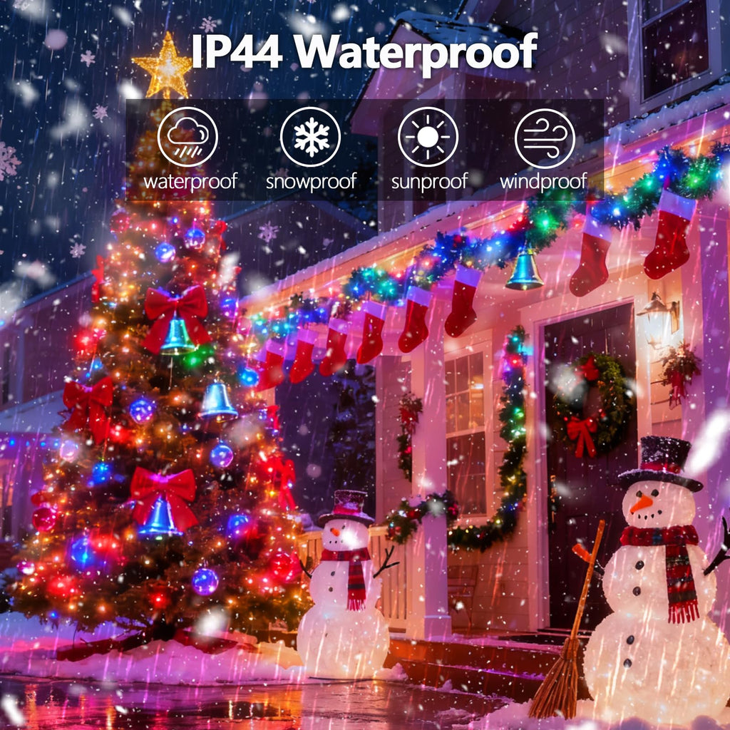 Voice Control 88Ft Christmas String Lights with Remote, Multicolor
