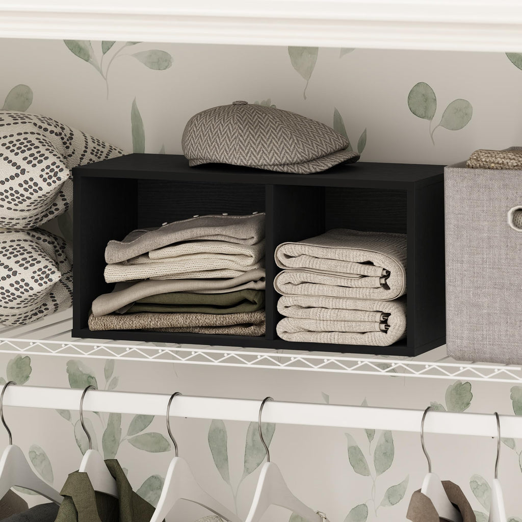 Reed 2-Tier Closet Organizers and Storage, Closet Organizer, Open Shelf Closet Storage, for Wardrobe, Bedroom, Living