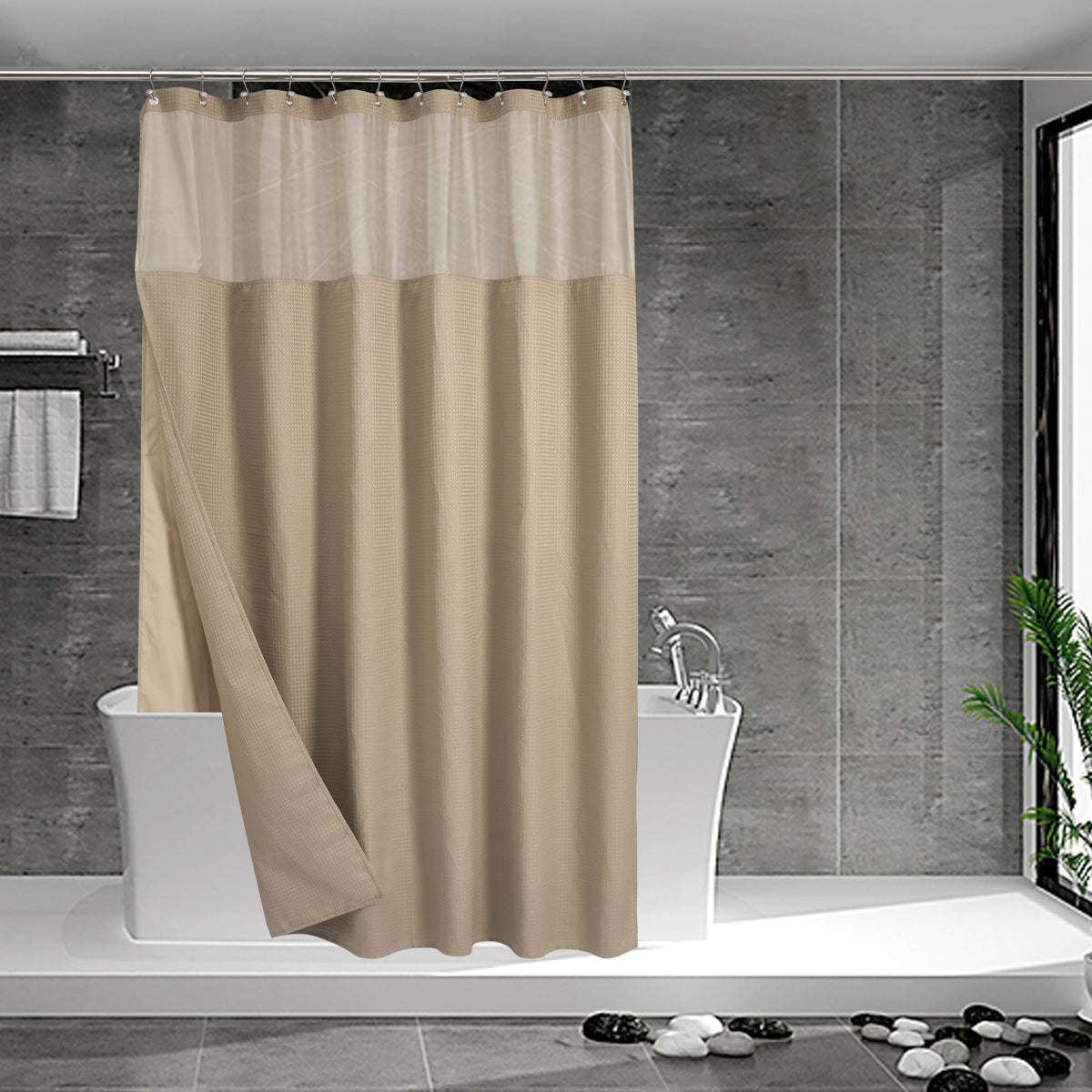 Extra Long Waffle with Snap Liner 71x84, Linen